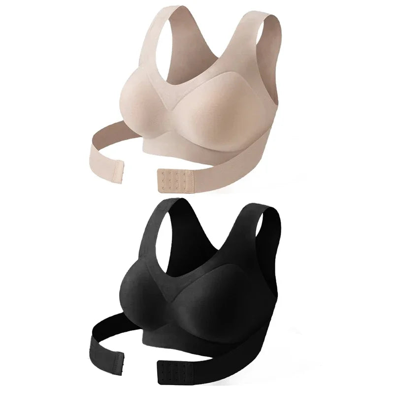 Wireless Posture Correction Bra — Seamless Push-Up & Cross-Back Support