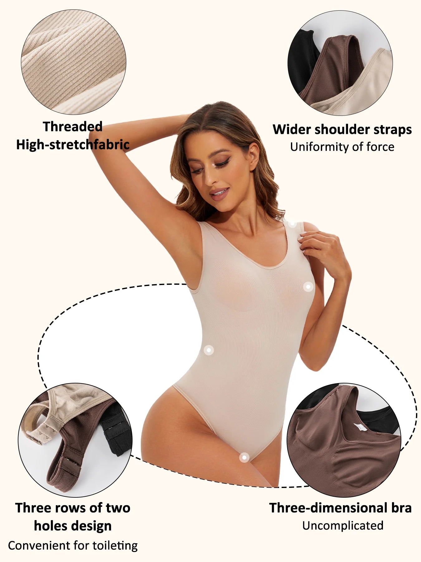 Sculpting Bodysuit Thong — Firm Tummy Control