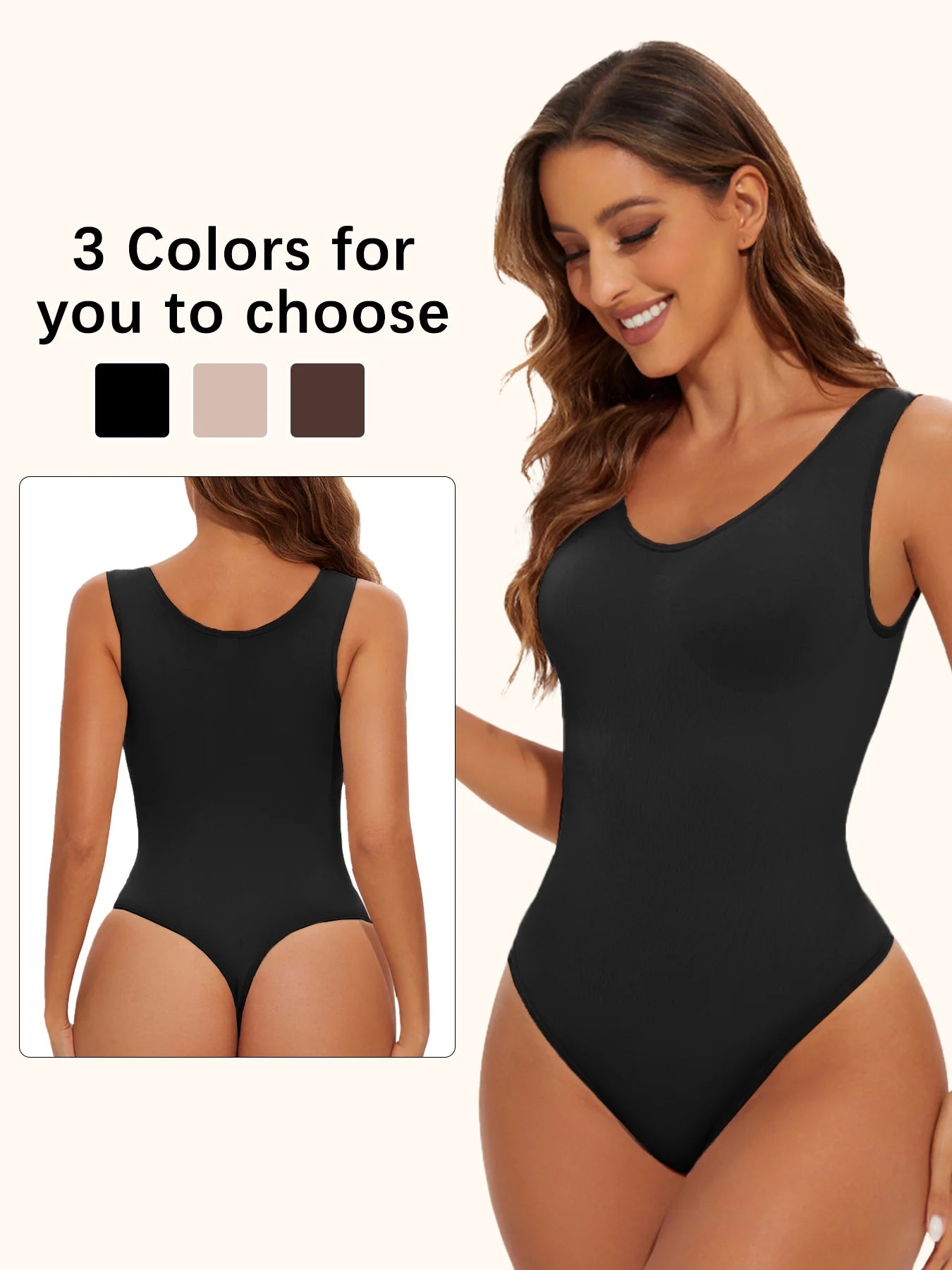 Sculpting Bodysuit Thong — Firm Tummy Control